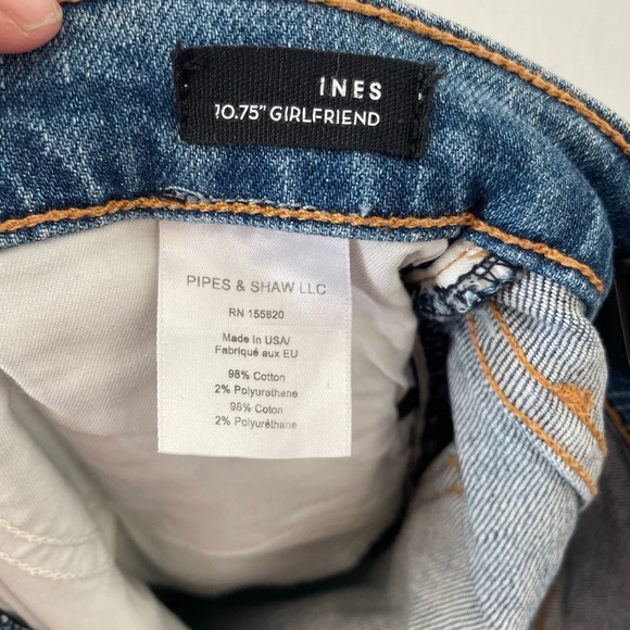 Veronica Beard Ines Paint Splatter Straight-Leg Crop Girlfriend Jeans - Picture 7 of 7